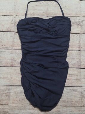 J Crew Skirted Twist Bandeau 1 Pc Swimsuit